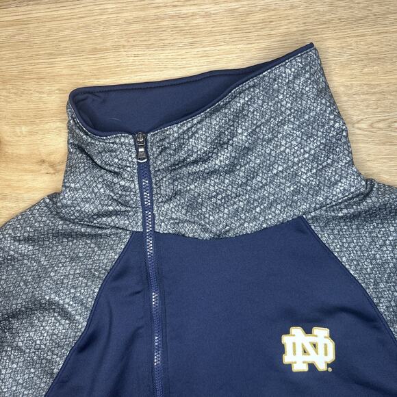 UNDER ARMOUR x NOTRE DAME Womens M ColdGear 1/2 Zip Performance Jacket Irish - Picture 4 of 7